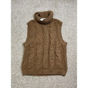 GAP Men's Turtleneck Sweater‎ Vest - Brown